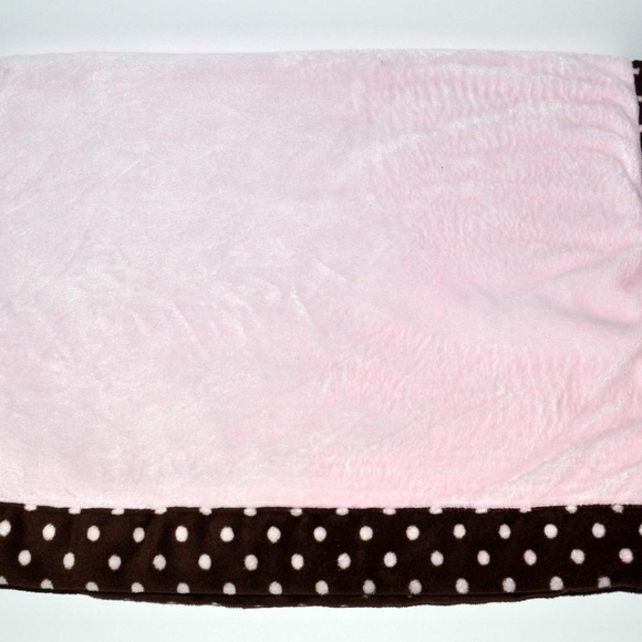 Koala Baby Bedding Pink Brown Blanket Polka Dot Trim Edge Poshmark